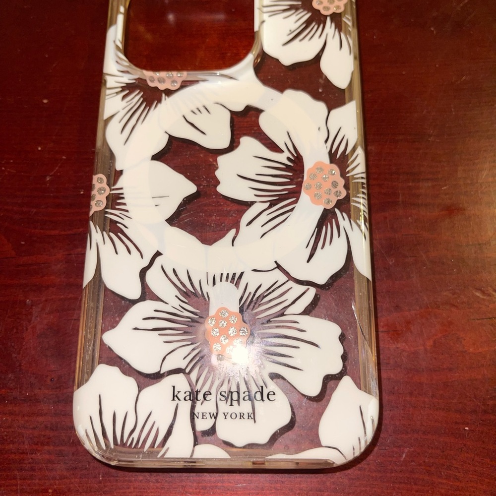 Kate Spade White and Brown Floral Phone Case IPhone 12/ 12 pro